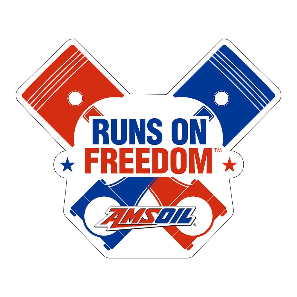 Autocolante "Runs on Freedom" (Pack 10) - AMSOIL
