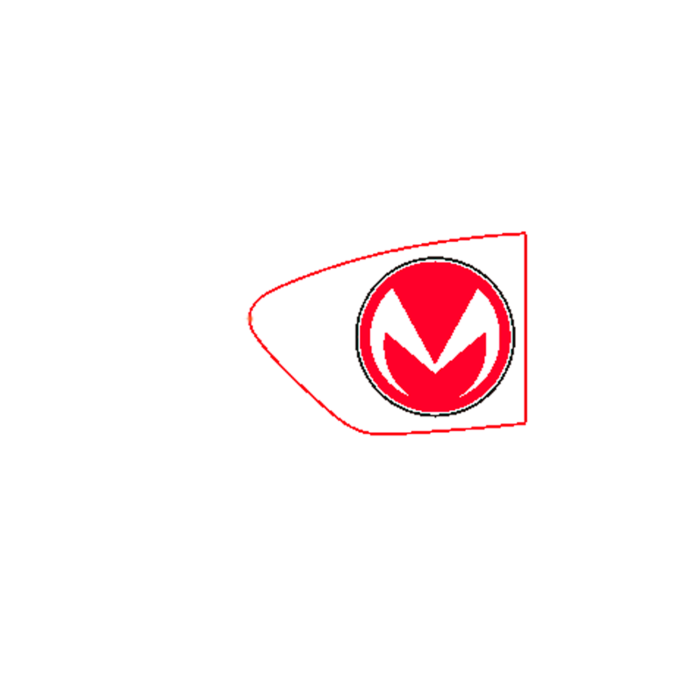 Autocolante traseiro direito - Malaguti (RST 125)