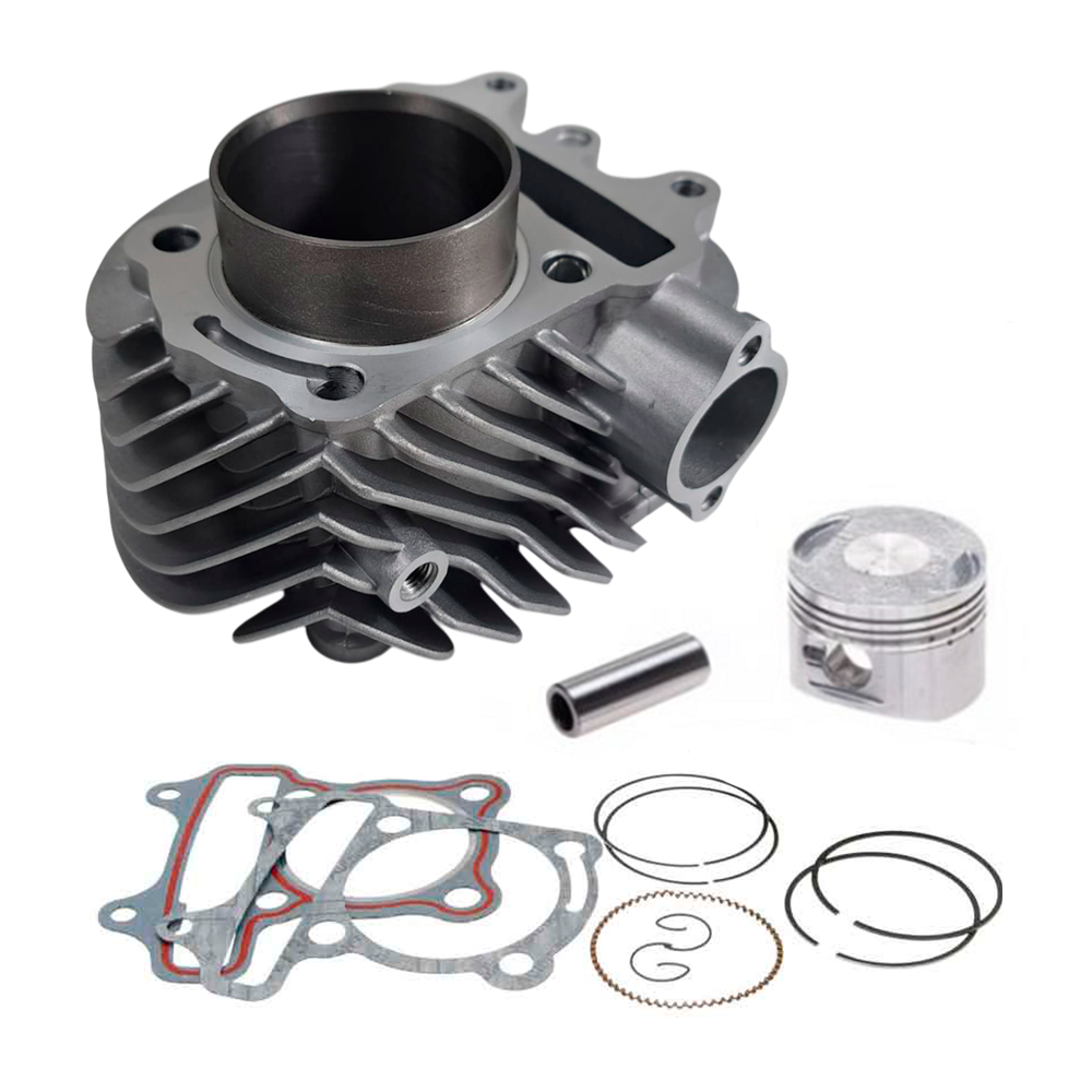 Kit - Cilindro (125cc / 52.4mm cav 15mm) + piston (c/ Rasgos p/ valvulas), GY6 125, 152QMI