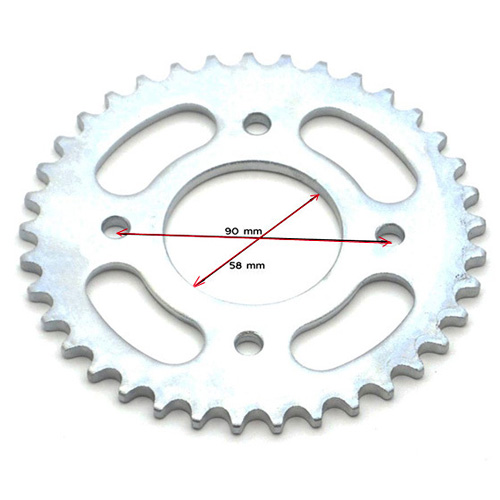 Cremalheira 420H (41D), C: Ø58mm / FF: 90mm - YCF / Pitbike