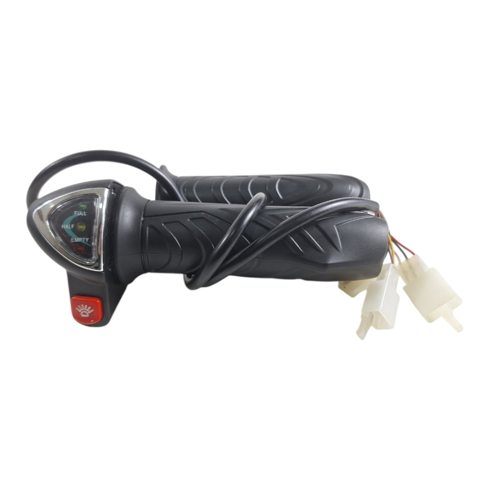 Kit - Punho Esq + Acelerador c/ mostrador de nivel de carga e botao ON/OFF - Tox (EQD03 36V / 500W-800W) ATV Electrica (36V)