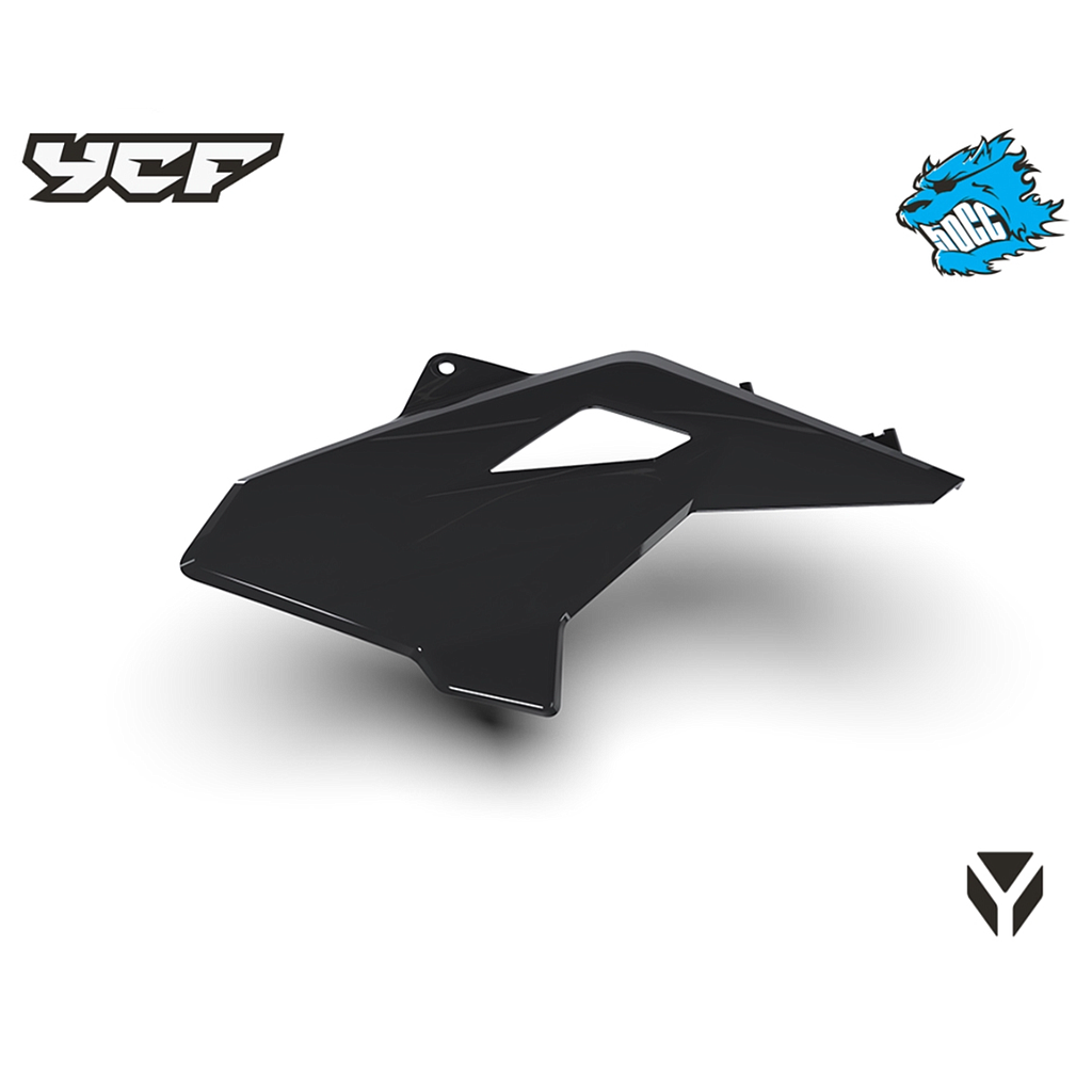 Carenagem Radiador Esquerdo - YCF (50cc) 2022 PRETO