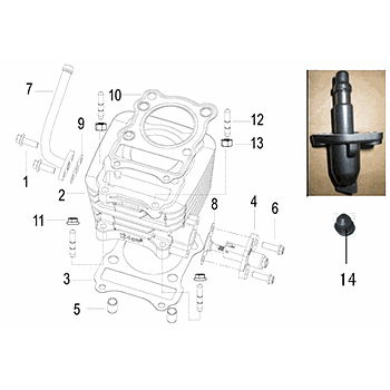 Junta da cabeça (10) - 154FMI - KSR MOTO (GRS 125)