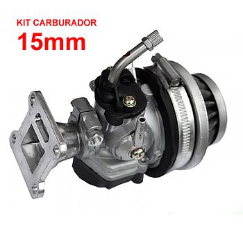Kit Power - Carburador 15mm (incl. Carburador + Filtro + Falange), minimoto 47cc-49cc