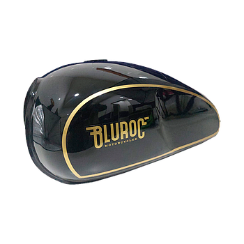 Deposito gasolina (Preto/Ouro), Bluroc/Bullit (Hero 125) LOGO ''BLUROC''