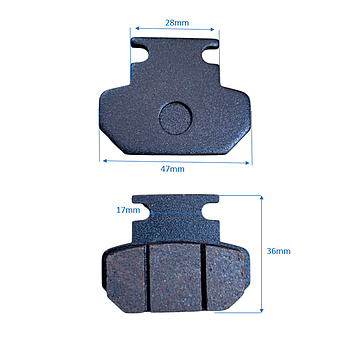 Pastilhas de travao - TOX (Volcano MX110 frente e tras / MX125 traseiras) Comp. (Citycoco) HMZ-7006