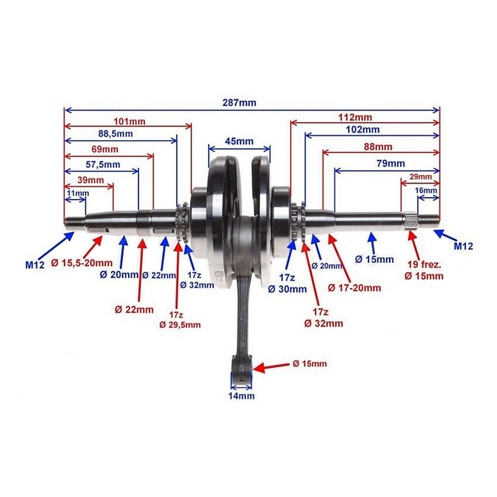 Cambota + Biela, GY6 125-150, 152QMI/157QMJ