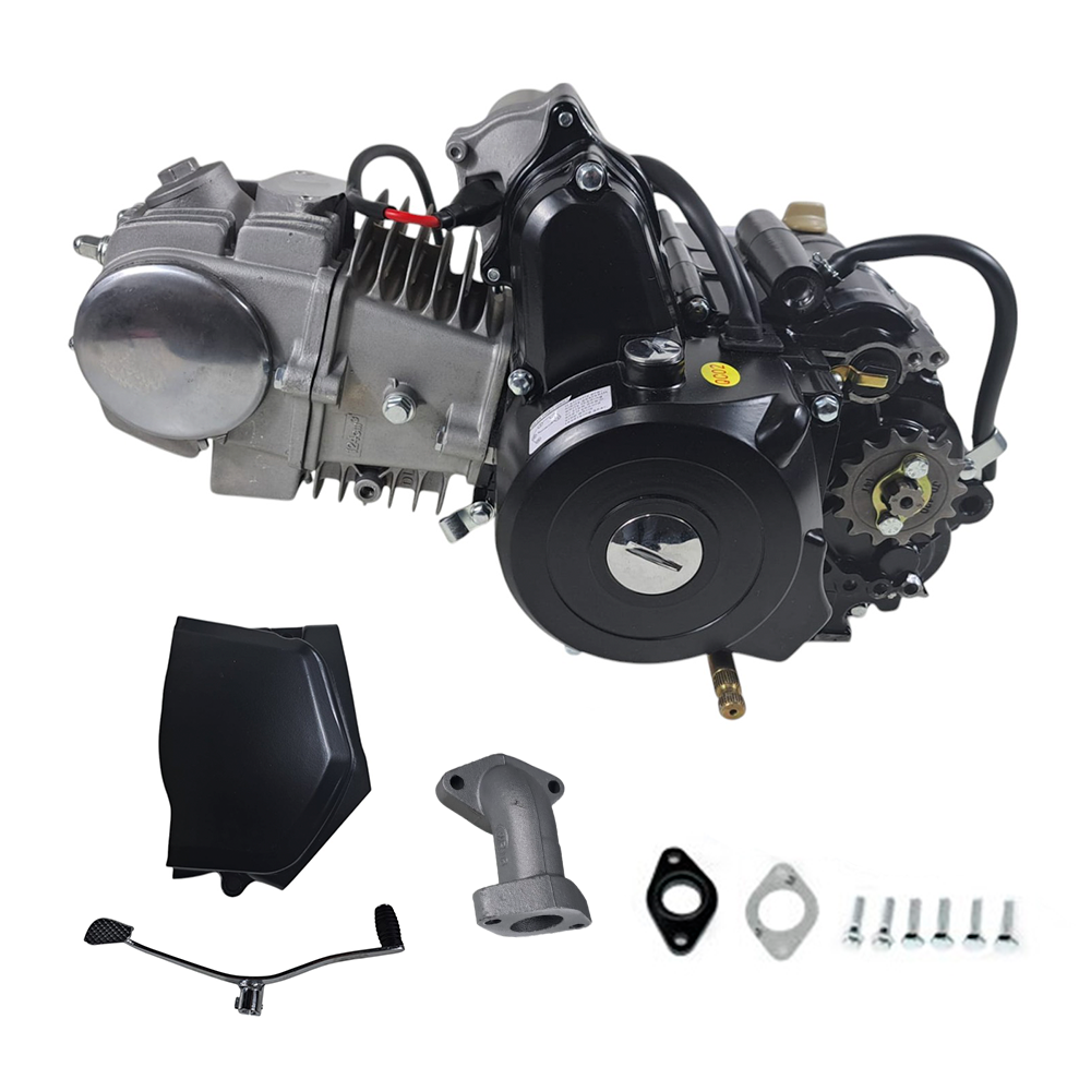 Motor completo 125cc c/Motor Arranque p/ Cima (semi-auto 3+R) (preto) - Tox (ATV)