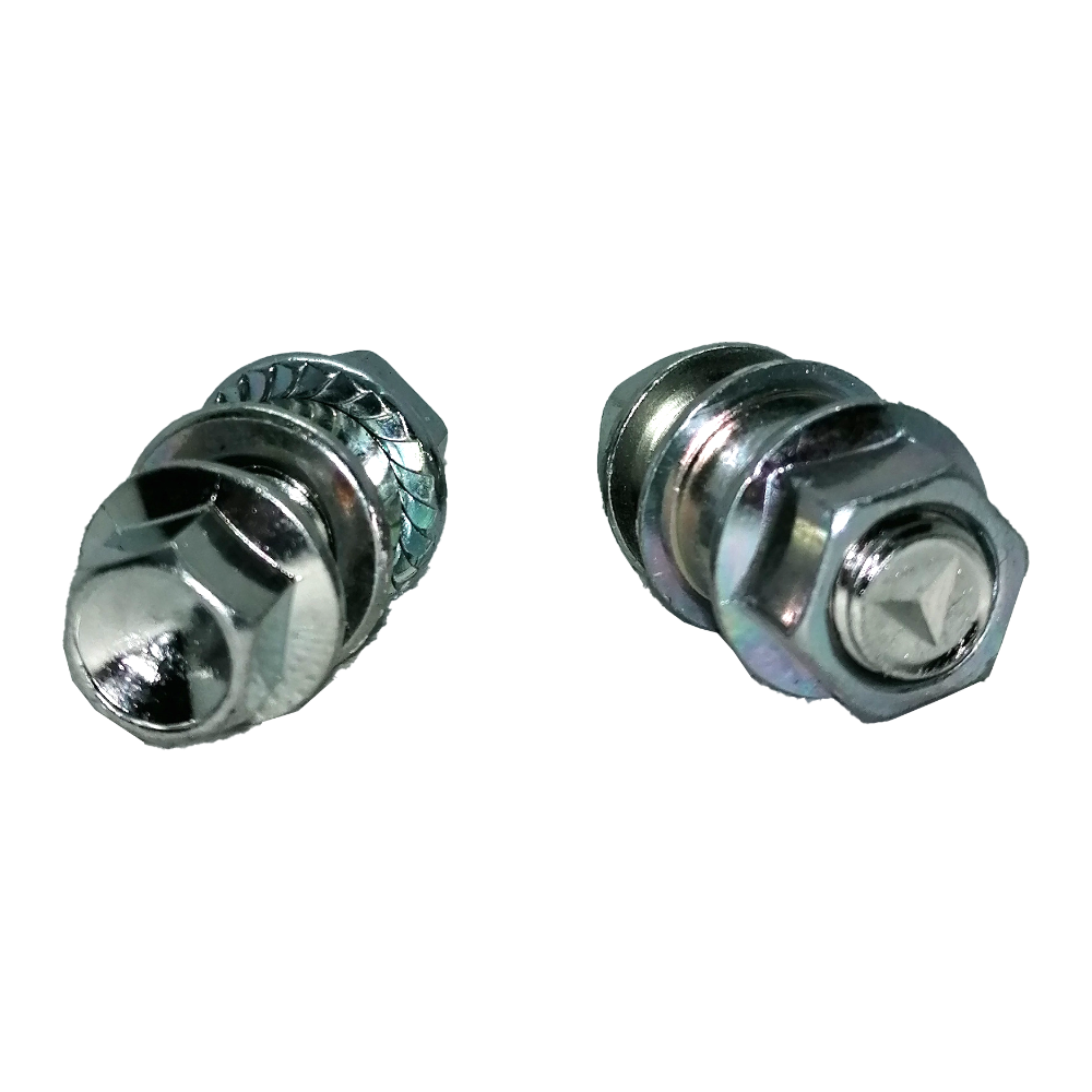 Parafuso (x2) + espaçador (x2), do descanso central - Neovolt (ZWD-ZGL)