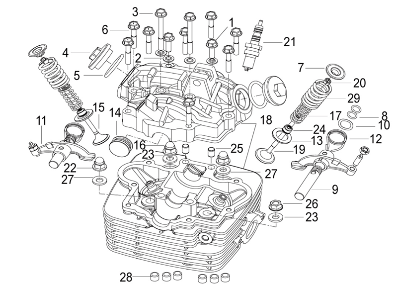 Martelo da valvula de escape (11) - 154FMI - KSR MOTO (GRS 125)
