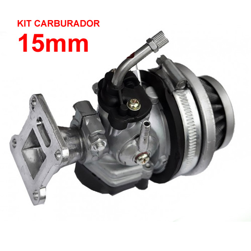 Kit Power - Carburador 15mm (incl. Carburador + Filtro + Falange), minimoto 47cc-49cc