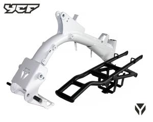 Quadro completo (branco)(Sub-quadro incluido), YCF (LITE) / Pitbike