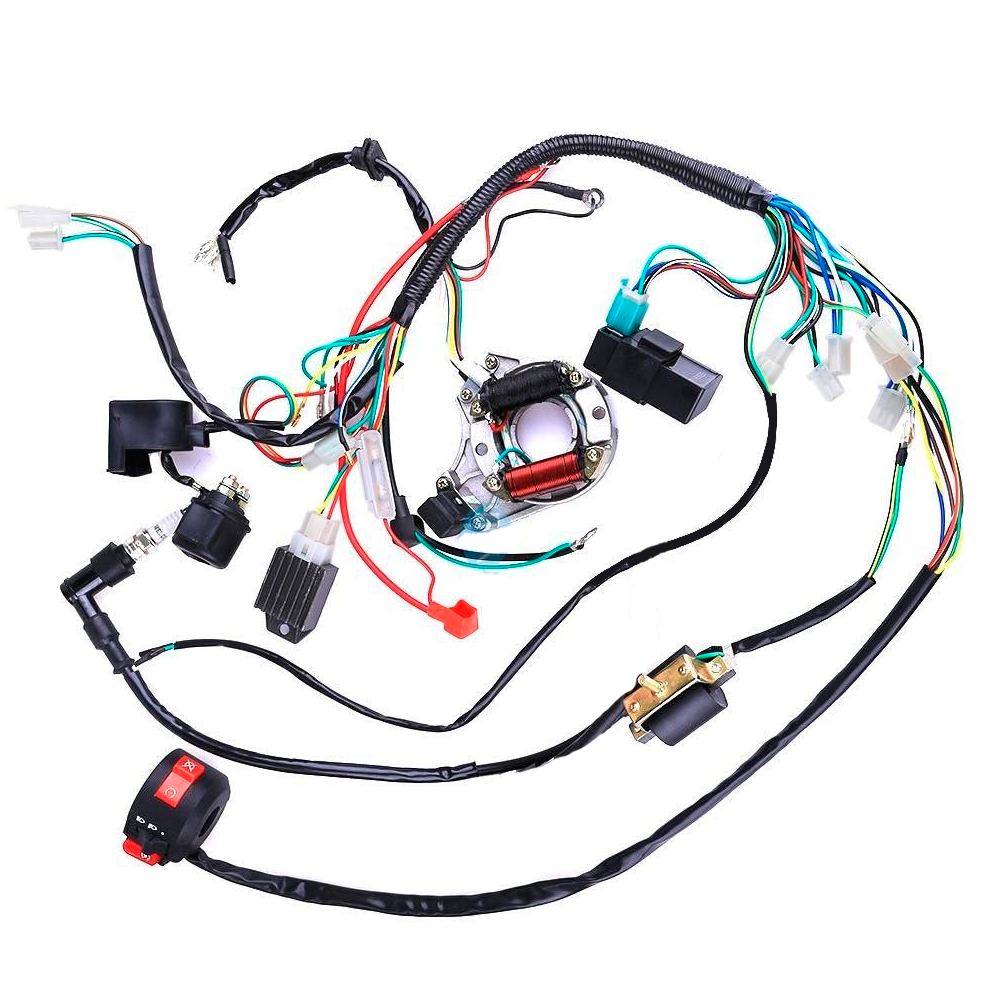 Kit - Parte Eletrica de 2 BOBINES (cablagem + magnetico + cdi, s/canhao) - ATV/Pitbike 50/70/90/110/125