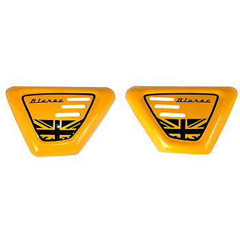 Kit - Tampa Lateral ESQ + DRT c/rede (Amarelo) - Bluroc/Bullit (Legend 125)