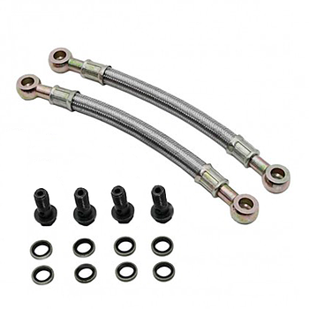 Kit - Tubos do Radiador de Oleo 180mm M8/M8  - Universal